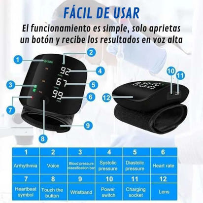 Tensiómetro de muñeca - Controla la actividad cardiaca en segundos
